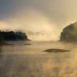 photo image of foggy lake